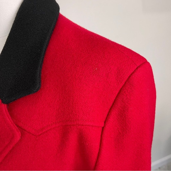 VINTAGE Pioneer Wear Womens Western Red Wool Jacket USA Size Large - Picture 7 of 15